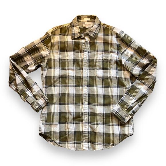 Wallace & Barnes JCrew Men’s Classic Flannel Plaid Button Down Shirt size medium - Picture 1 of 11